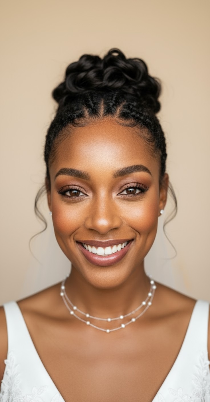 After Messy Updo Wedding Hair